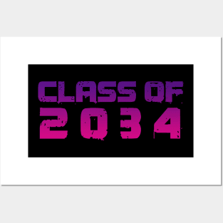 class of 2034 purple Posters and Art